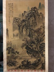 佚名绘：杨龙友仿古山水图