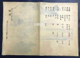 《短册》1册全，日本老旧画册，明治41年，1908年临摹，手绘，设色彩绘，日本古人对名人短册画作的临摹，形式较为稀见，如临摹有文举，米仙，芳文，景年作品等，画工一流，画面内容多彩多样，版面阔大，十分精美。