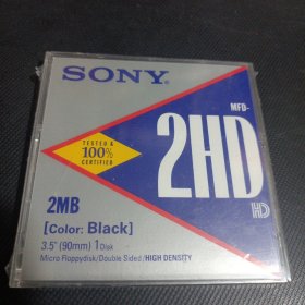 S0NY全新未折封 3.5寸软盘 SONY 2MB MD-2HD 磁盘/仓碟37