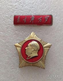 武汉军乐队革命造反团毛主席像章，