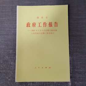 政府工作报告：2005年3月5日在第十届全国人民代表大会第三次会议上