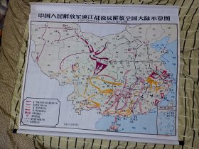 中华人民解放军渡江战役及解放全国大陆示意图(布挂图)