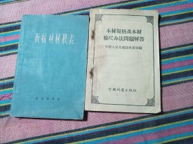 木材规格及木材检尺办法问题解答／板枋材料积表