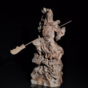 沉香木武财神。
