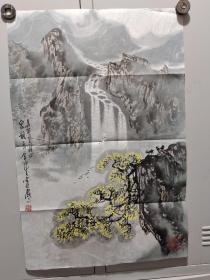 字画  作品  :泉韵 于阳春作品 +于阳春画集壹册(签赠本) /抽屉1