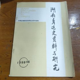 湖南省青运史资料与研究1988