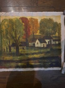 布面手绘油画51*62(未装框)