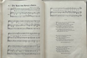 1900年，《尽情欢唱》，27*19.5cm，漆布精装，八品GAUDEAMUS ：A Selection of Songs for Colleges and Schools