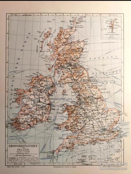 西洋欧洲回流19世纪清代古董老照片地图英国大英帝国英格兰和威尔士大不列颠岛版画套色彩色原件保真  适合珍贵史料收藏或装裱装饰卧室客厅房间办公室酒店宾馆民宿别墅楼盘样板间酒吧ktv画廊走廊公园  画面清晰精细震撼殿堂级收藏 30*24厘米