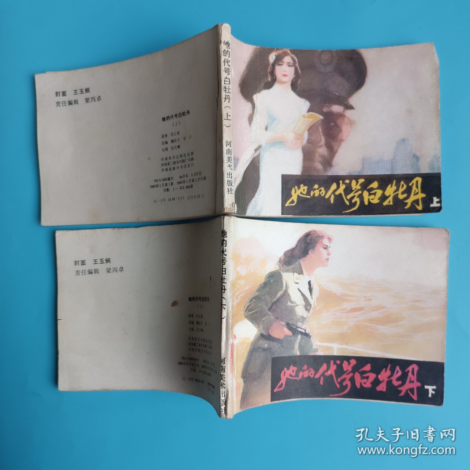 连环画 她的代号白牡丹（上下）