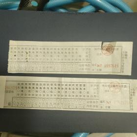 80年代南阳汽车票两张