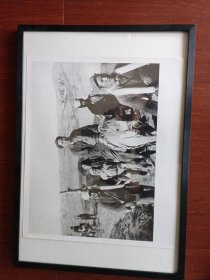 毛主席的老照片带框。