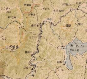 古地图1897 台中台南高雄州二十万分之壹图。纸本大小89.28*116.93厘米。宣纸艺术微喷复制