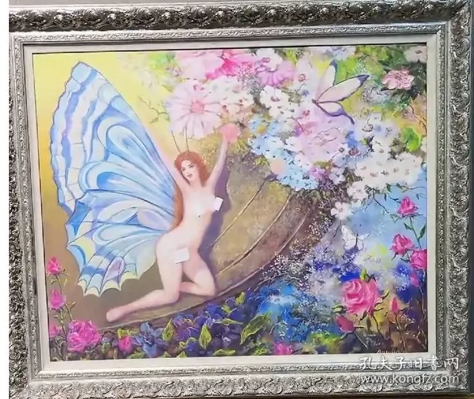 俄罗斯国家美术家协会著名画家斯维特拉娜，唯美大尺寸《花仙子》油画！100*80。不可多得，错过了很难遇到这样的艺术大作！