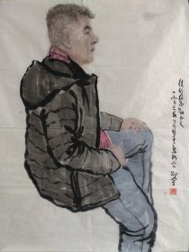 邵宇，人物肖像，尺寸：88x69cm，纸本软片