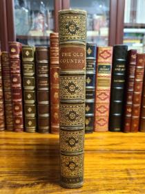 Sangorski & Sutcliffe皮面装帧 (桑格斯基&萨克利夫) The Old Country: A Book of Love and Praise of England 收录丁尼生 哈代 John Ruskin等英国名家作品 无酸皮面 特别的环衬风格 多幅黑白 彩色插图 藏书票未署名可能也不简单 内页干净 Ernest Rhys 1929年修订版 品相如图