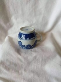五十年代景德镇柴烧口杯水杯客人杯150毫升青花瓷手工喝茶杯