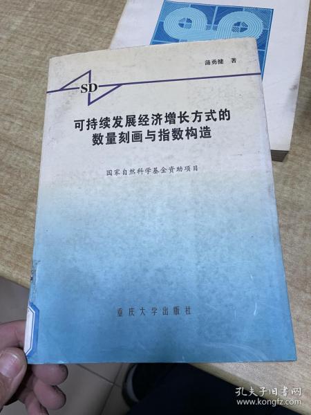 可持续发展经济增长方式的数量刻画与指数构造     蒲勇健   重庆大学出版社  1997年  馆藏  保证正版  照片实拍  D57