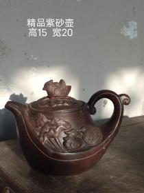 下乡淘得精品紫砂壶一把，全品无磕碰，正常使用。