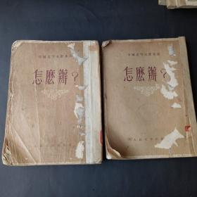 怎么办？   上下册  1953年一版一印