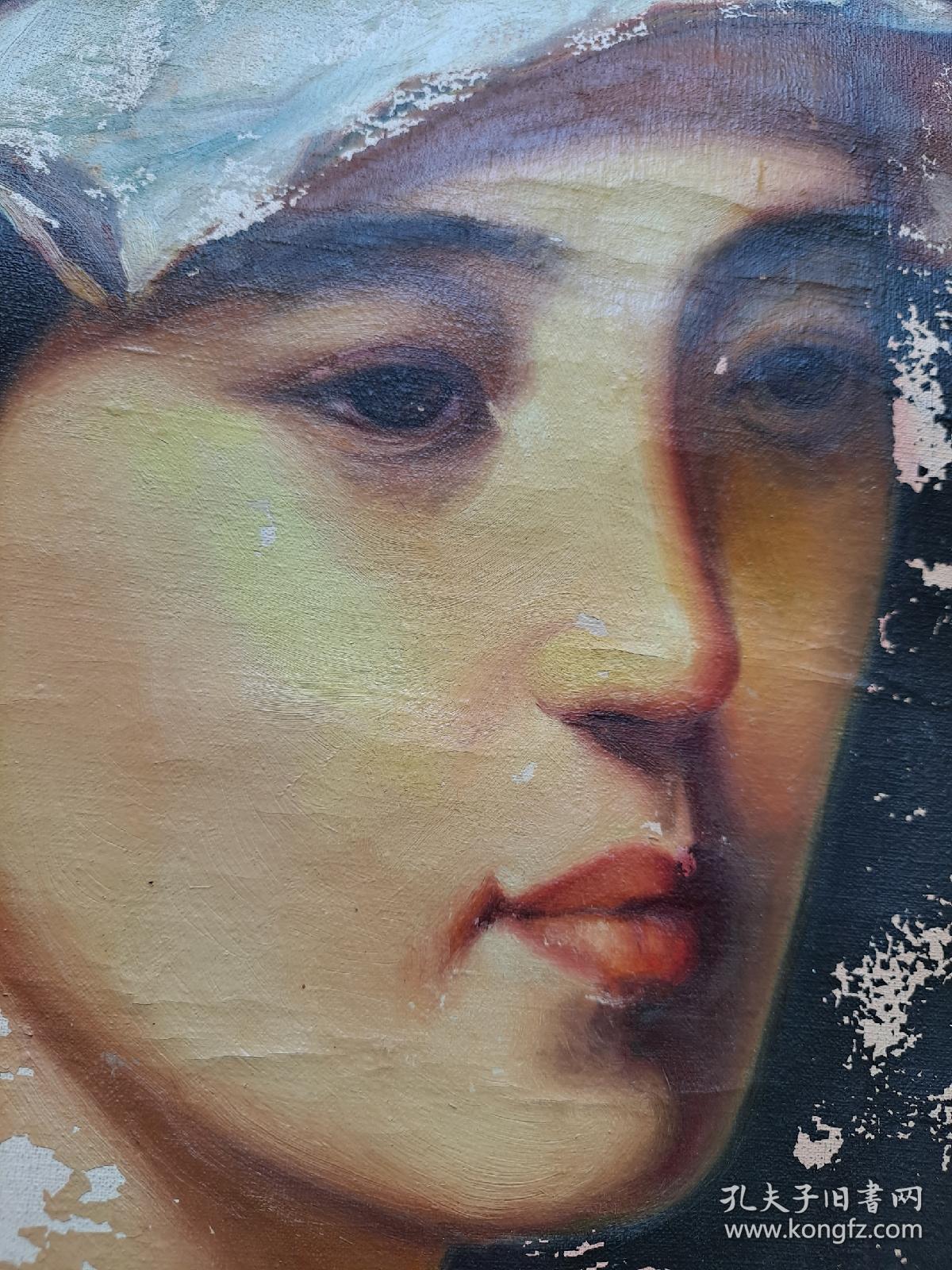 佚名人物肖像油画“少数民族少女”8462