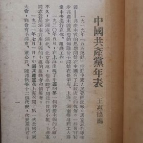 《中国共产党年表》 ​13×9.5cm 共16页