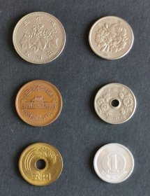日本硬币一套六枚共666日元
