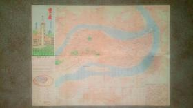 旧地图-重庆交通旅游图(1988年1版1印)4开8品