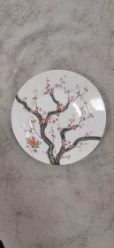 民国时期江西瓷业公司梅花瓷盘！全美品！画的真好真细！