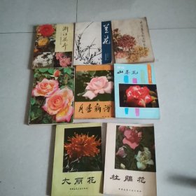 花蘭 中國(guó)著名的幾種花卉 浙江花卉 山茶花 月季明花譜 大麗花 杜鵑花（8本合售）