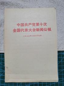 中国共产党第十次全国代表大会新闻公报