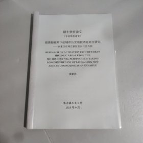 硕士学位论文:微更新视角下的城市历史地段活化路径研究——以重庆市两江新区龙兴片区为例