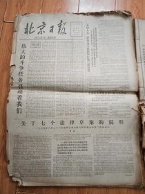 1979年北京日报7月1日至7月31日，12月1日至12月31日 ，2个月原版报纸合拍！