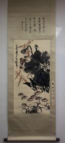 卢广兆，花鸟立轴