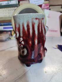 老钧瓷笔筒