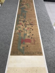 周文矩(传） 合乐图。尺寸41.9*216.78厘米。宣纸水墨原色复制品。