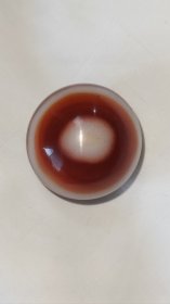 老玛瑙供珠，天然缠丝纹理，带朱砂点，详细看图。