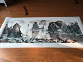 白雪石-千峰争秀。纸本大小60*150厘米。宣纸艺术微喷复制。