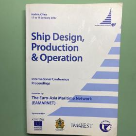 Ship Design Production & Operation 轮船设计制造和操控

International Conference Proceedings 国际会议论文集
2007年1月中国哈尔滨