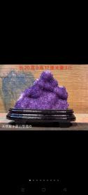 天然紫水晶山型摆件