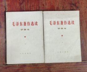 毛泽东著作选读，甲种本，上下册。