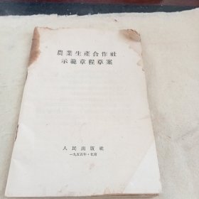 《农业生产合作社示范章程草案》