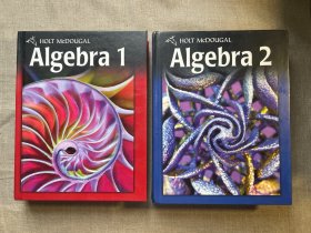 Holt McDougal Algebra 1 & 2 代数教材【英文版，精装大12开】裸书5.2公斤