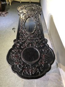 珍藏小叶紫檀高浮雕荷花条案