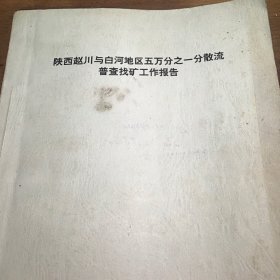 陕西赵川与白河地区五万分之一分散流普查找矿工作报告B4.16K.X