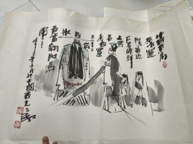 王坚国画 王坚戏曲人物画50乘70