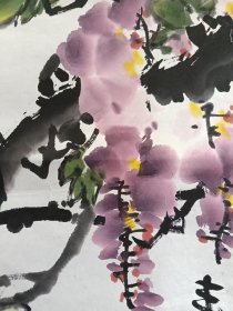 赵英水～四尺开三软片花鸟。