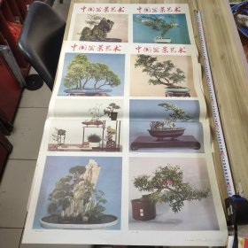 中国盆景艺术年画二张 人民美术出版社1985 一版二印 24040230
