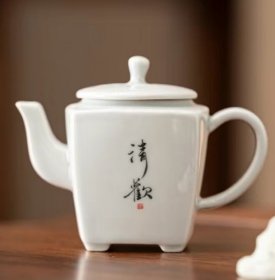 草木灰复古小容量茶壶仿古青灰釉茶壶茶碗陶瓷家用功夫茶具