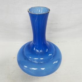 七十年代琉璃花瓶老料器插瓶